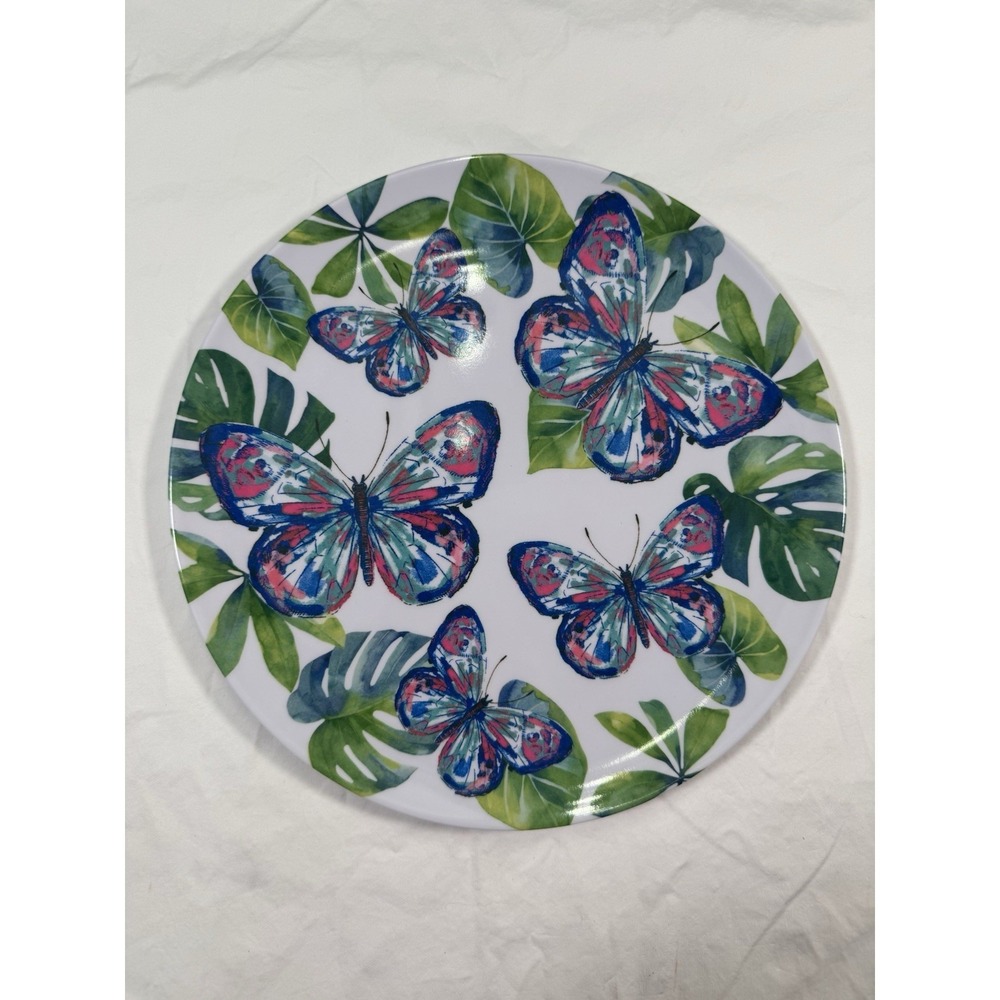 Melamine Butterflies Pattern 11" Large‎ Dinner Plate-Beach-Brand New-traditional